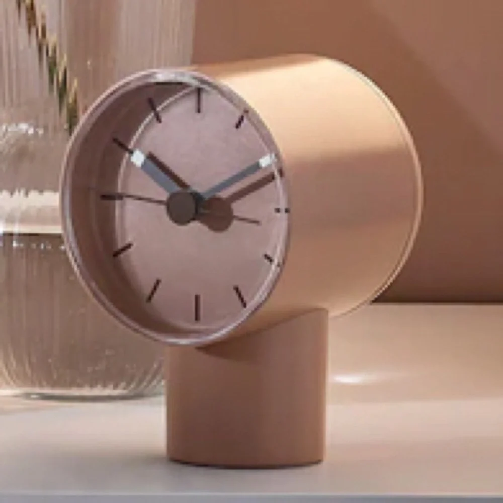NWT Alarm clock, analog/pale pink, 3 ¼x3 ½ 